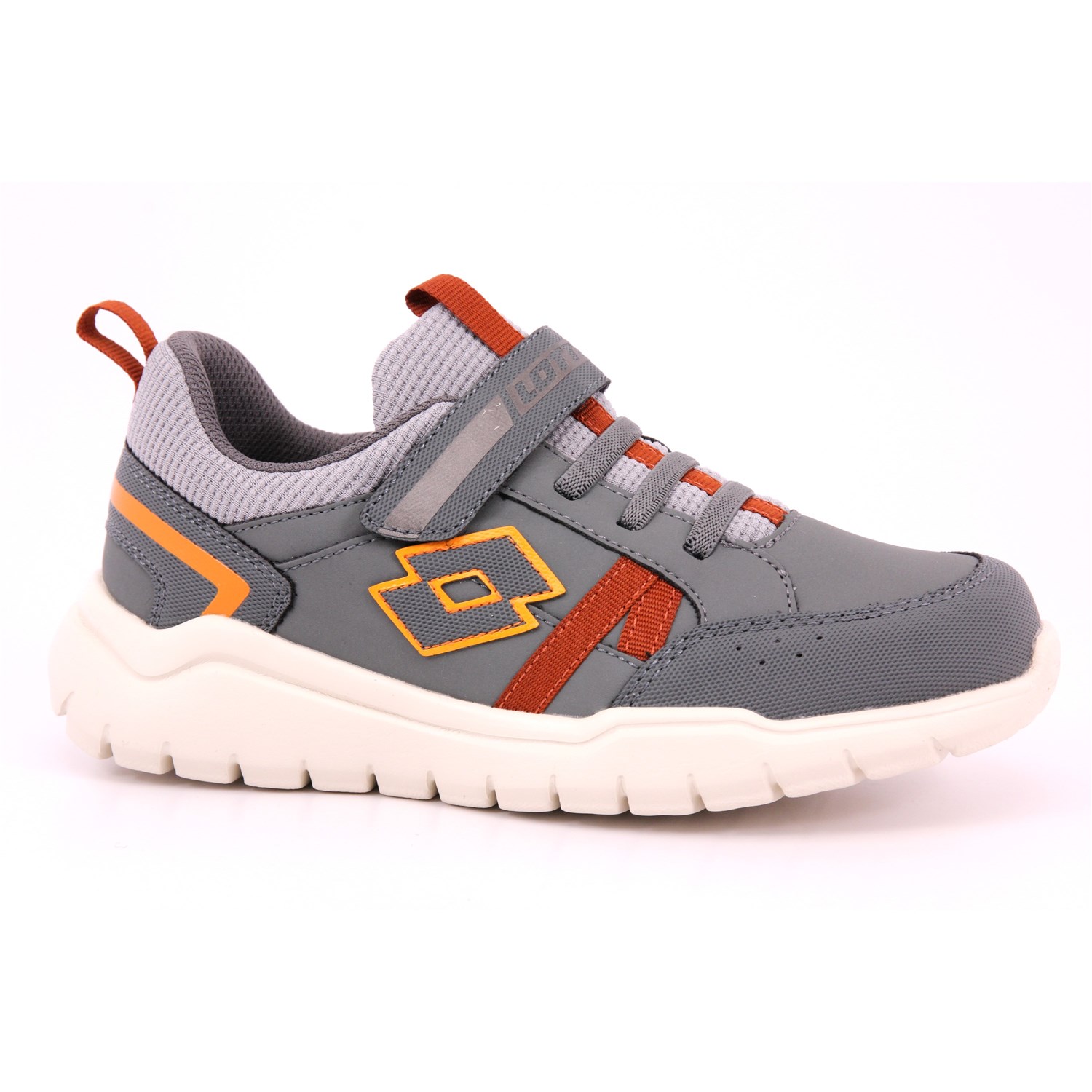 Scarpa Strappi + Elastico Lotto Bambino Grigio Scarpa Strappi + Elastico Lotto Bambino Grigio Scarpe 280 - 220098