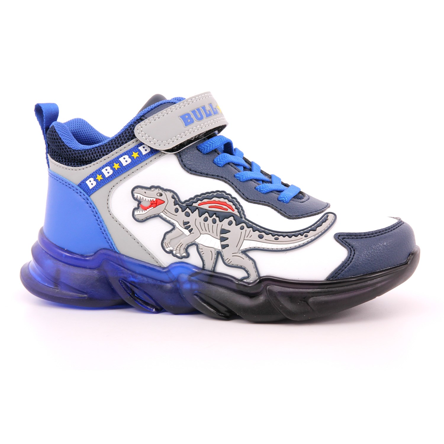 Scarpa Strappi + Elastico Bull Boys Bambino Bianco/azzurro Scarpa Strappi + Elastico Bull Boys Bambino Bianco/azzurro Scarpe 34 - DNAL3390