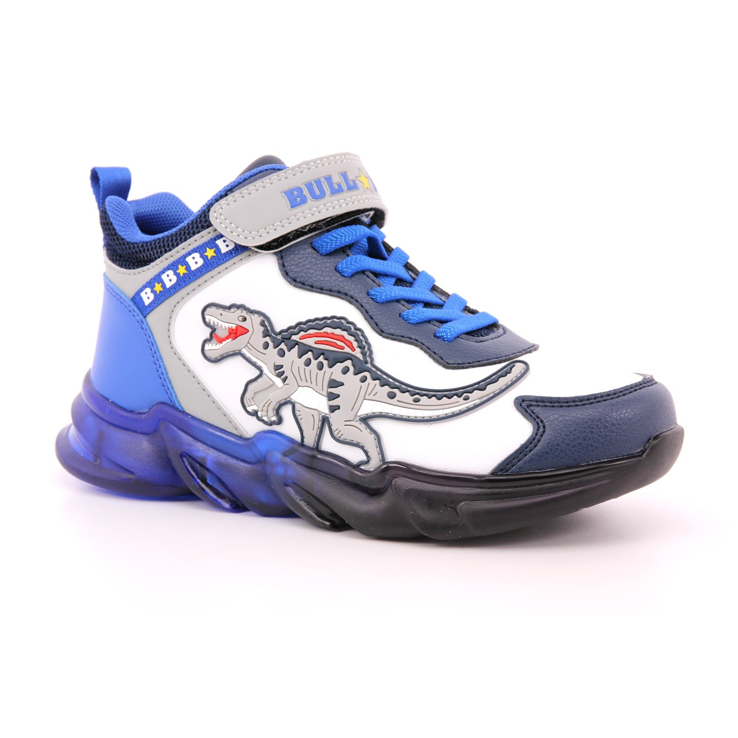 Scarpa Strappi + Elastico Bull Boys Bambino Bianco/azzurro Scarpa Strappi + Elastico Bull Boys Bambino Bianco/azzurro Scarpe 34 - DNAL3390