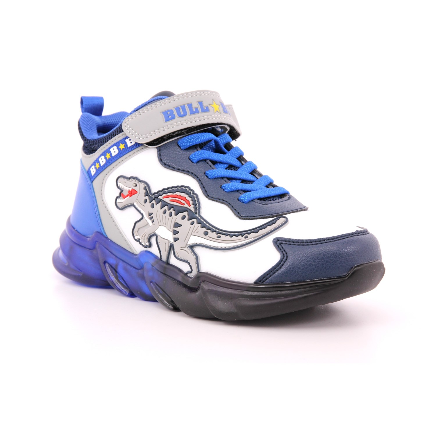 Scarpa Strappi + Elastico Bull Boys Bambino Bianco/azzurro Scarpa Strappi + Elastico Bull Boys Bambino Bianco/azzurro Scarpe 34 - DNAL3390