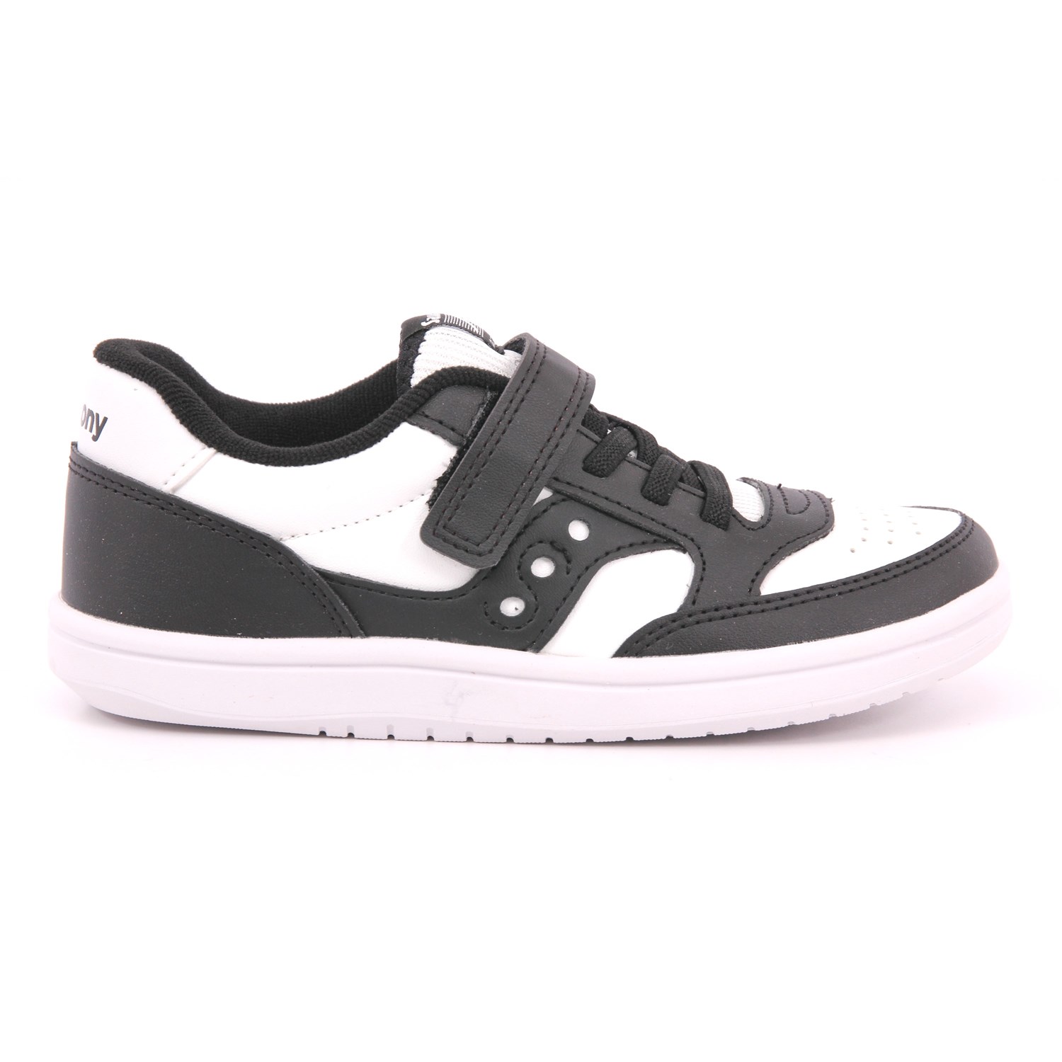 Scarpa Strappi + Elastico Saucony Bambino Bianco/nero Scarpa Strappi + Elastico Saucony Bambino Bianco/nero Scarpe 58 - SK267417