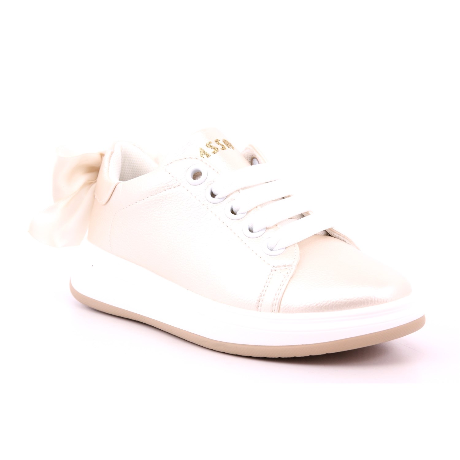 Scarpa Allacciata Asso Bambina Avorio Scarpa Allacciata Asso Bambina Avorio Scarpe 588 - AG16050A