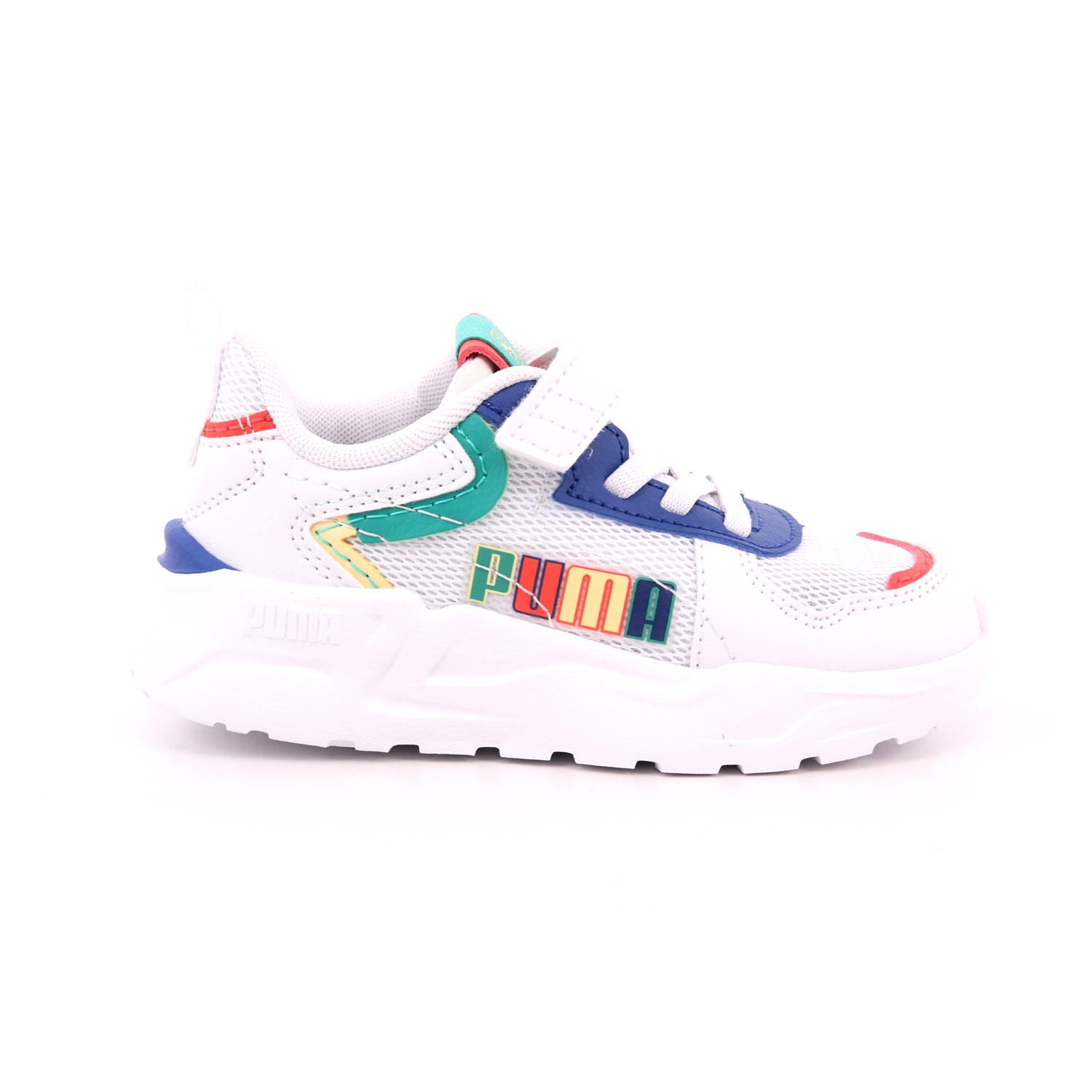 Scarpa Strappi + Elastico Puma Bambino Bianco Scarpa Strappi + Elastico Puma Bambino Bianco Scarpe 1346 - 395465-01