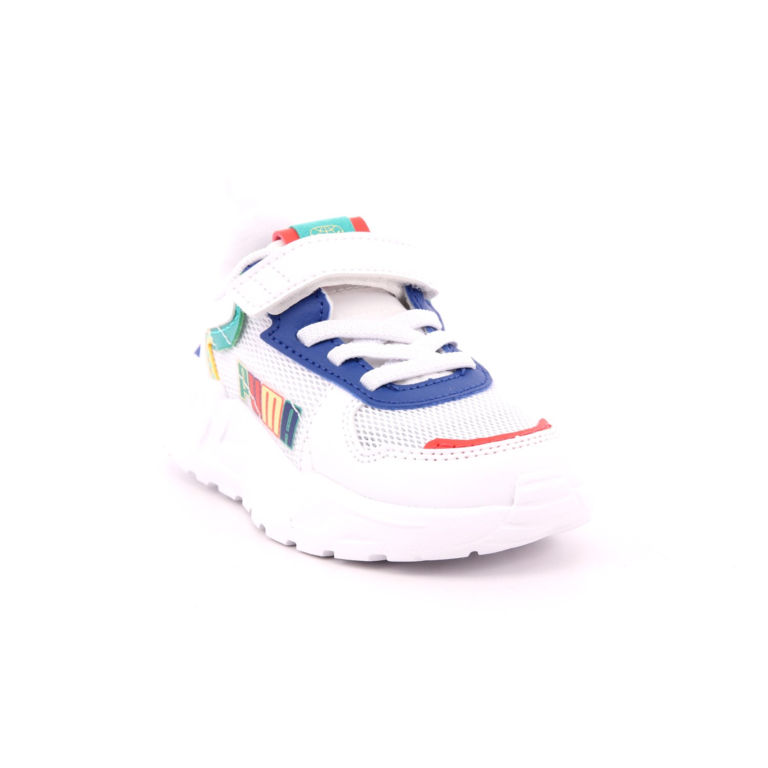 Scarpa Strappi + Elastico Puma Bambino Bianco Scarpa Strappi + Elastico Puma Bambino Bianco Scarpe 1346 - 395465-01