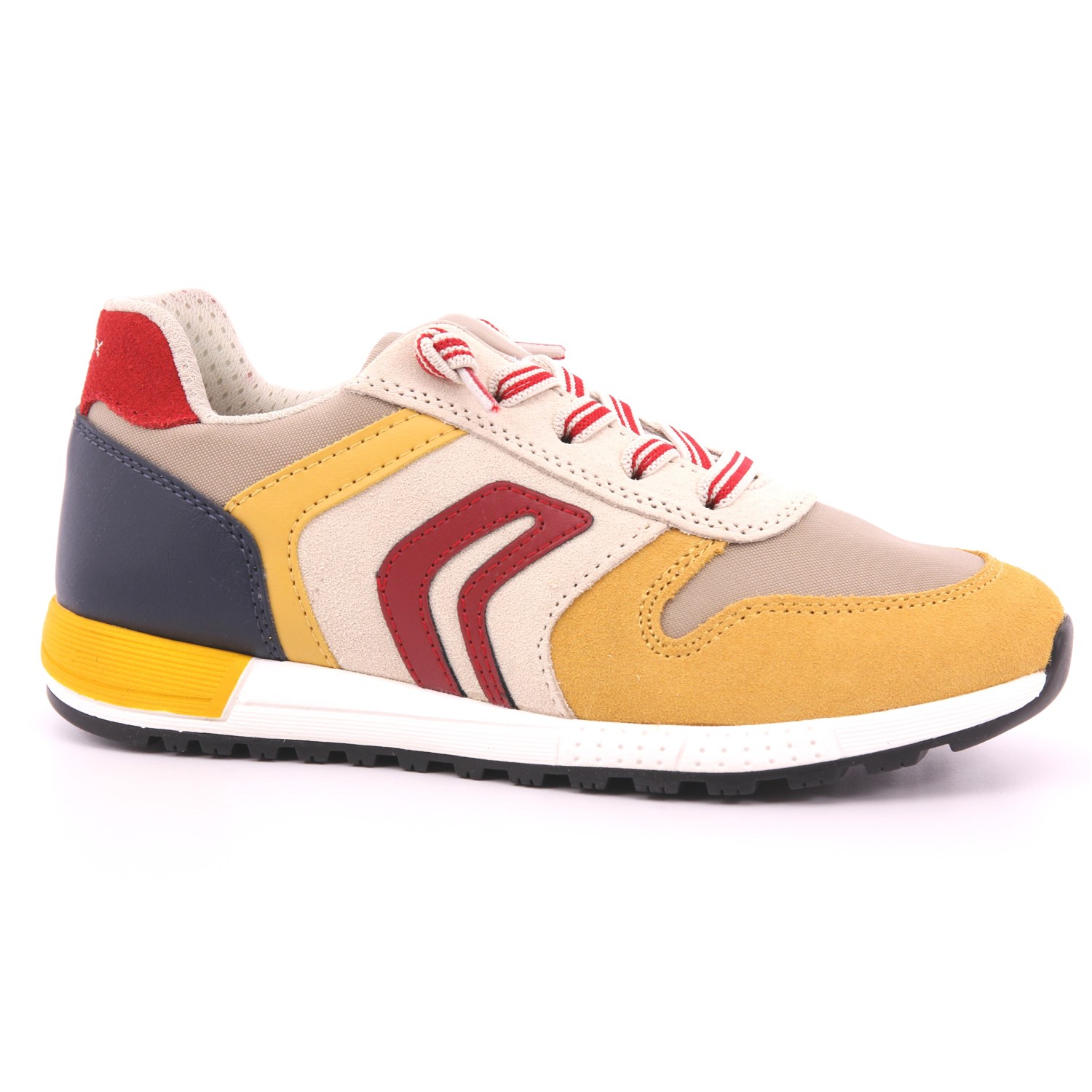 Scarpa Allacciata Geox Bambino Giallo Ocra Scarpa Allacciata Geox Bambino Giallo Ocra Scarpe 538 - J459EB