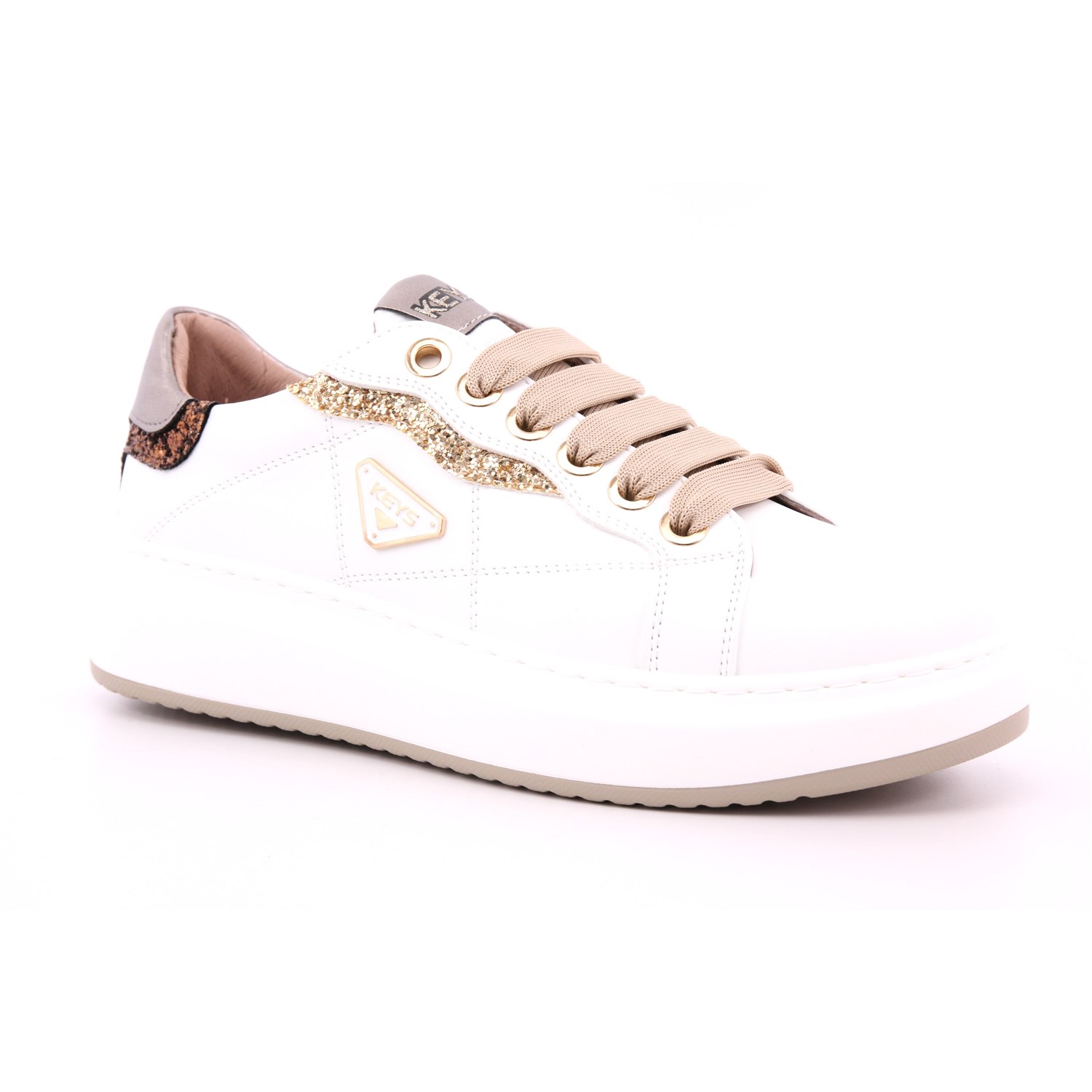 Scarpa Allacciata Keys Donna Bianco Scarpa Allacciata Keys Donna Bianco Scarpe 188 - K-9800B