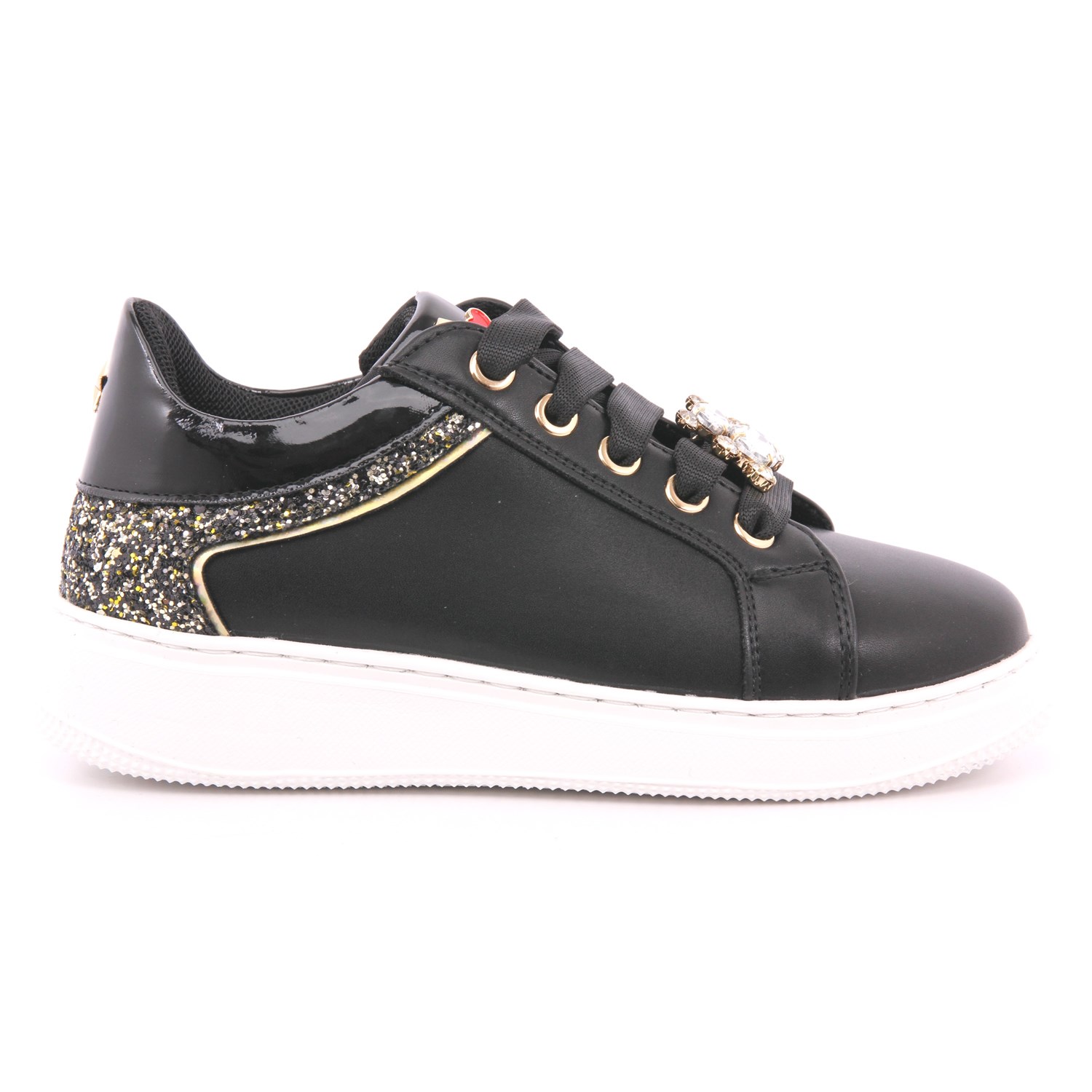 Scarpa Allacciata Asso Bambina Nero Scarpa Allacciata Asso Bambina Nero Scarpe 611 - AG16532B