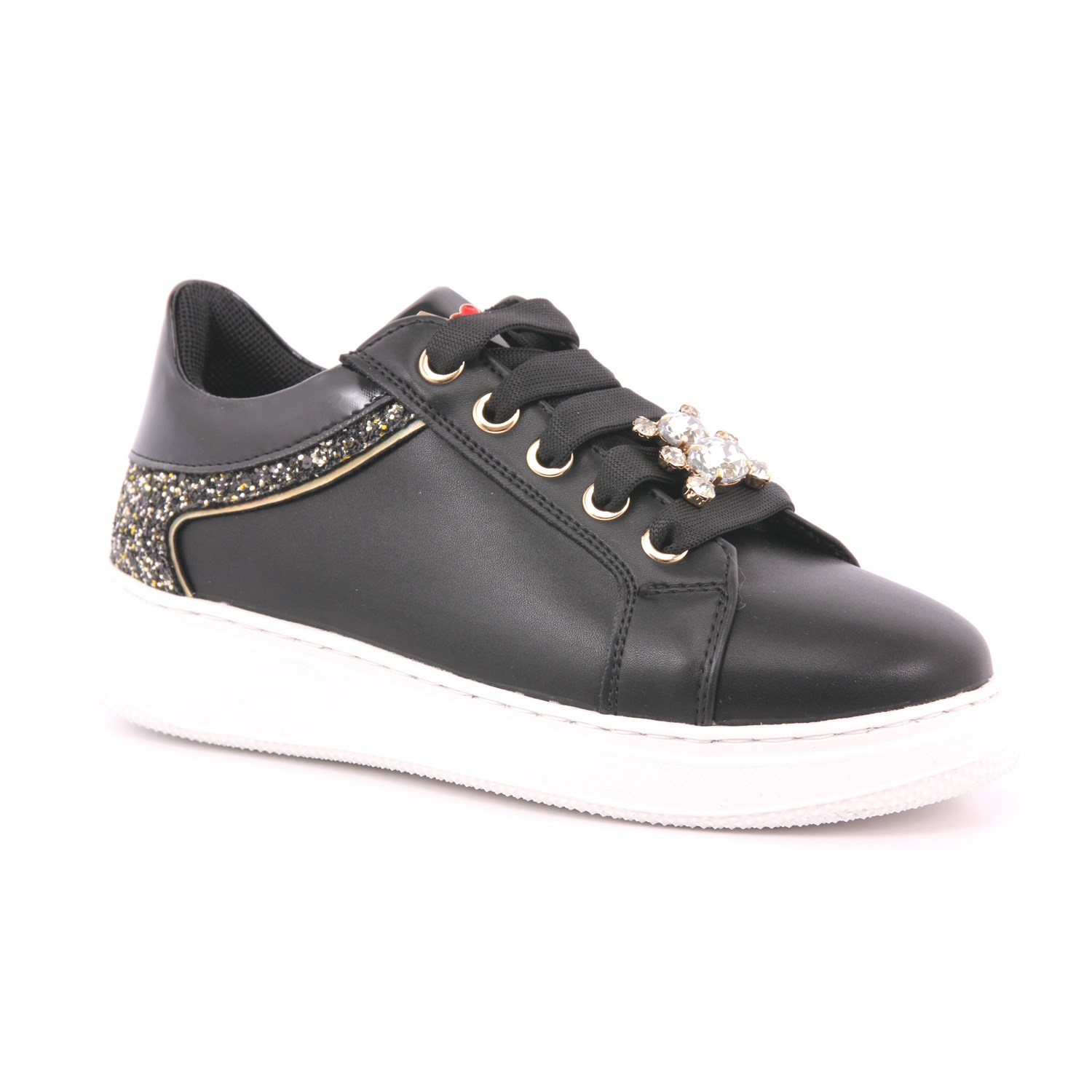 Scarpa Allacciata Asso Bambina Nero Scarpa Allacciata Asso Bambina Nero Scarpe 611 - AG16532B