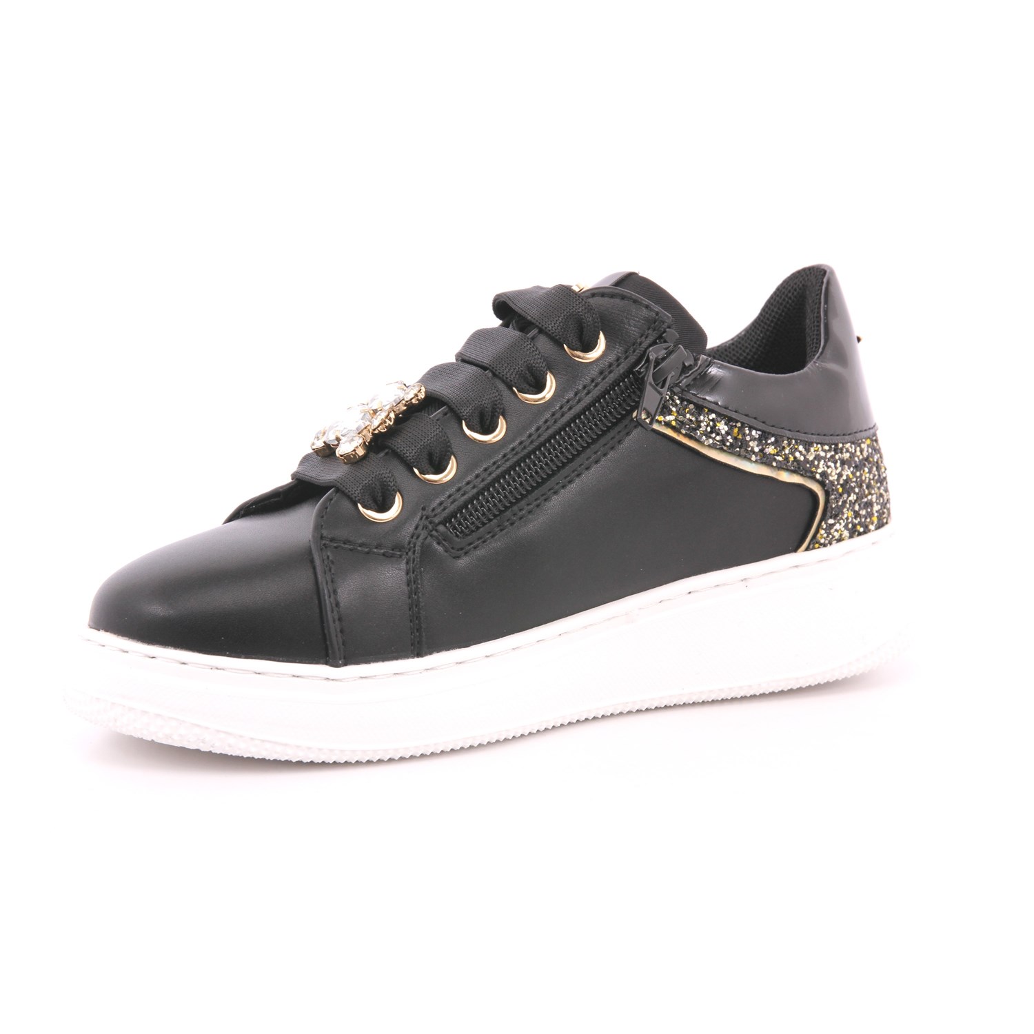 Scarpa Allacciata Asso Bambina Nero Scarpa Allacciata Asso Bambina Nero Scarpe 611 - AG16532B