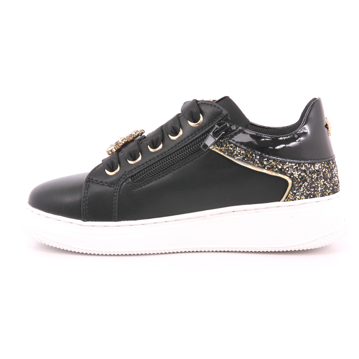 Scarpa Allacciata Asso Bambina Nero Scarpa Allacciata Asso Bambina Nero Scarpe 611 - AG16532B