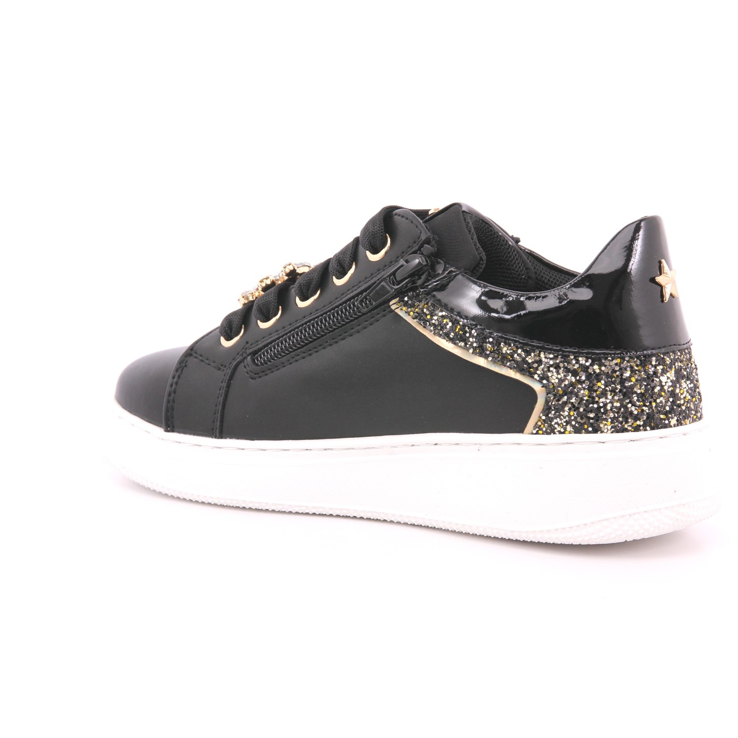 Scarpa Allacciata Asso Bambina Nero Scarpa Allacciata Asso Bambina Nero Scarpe 611 - AG16532B
