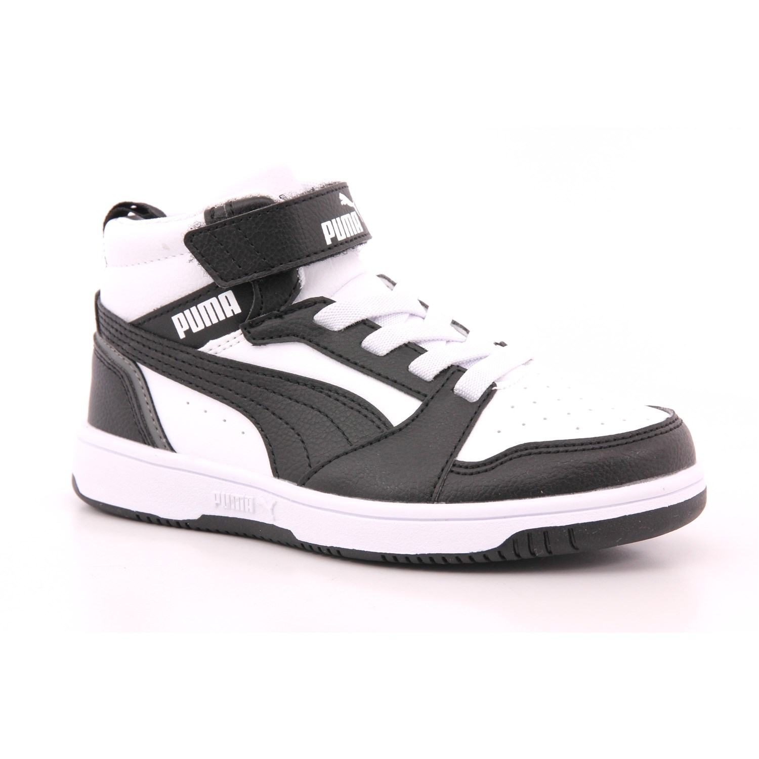 Scarpa Strappi + Elastico Puma Bambino Bianco/nero Scarpa Strappi + Elastico Puma Bambino Bianco/nero Scarpe 1418 - 39383201