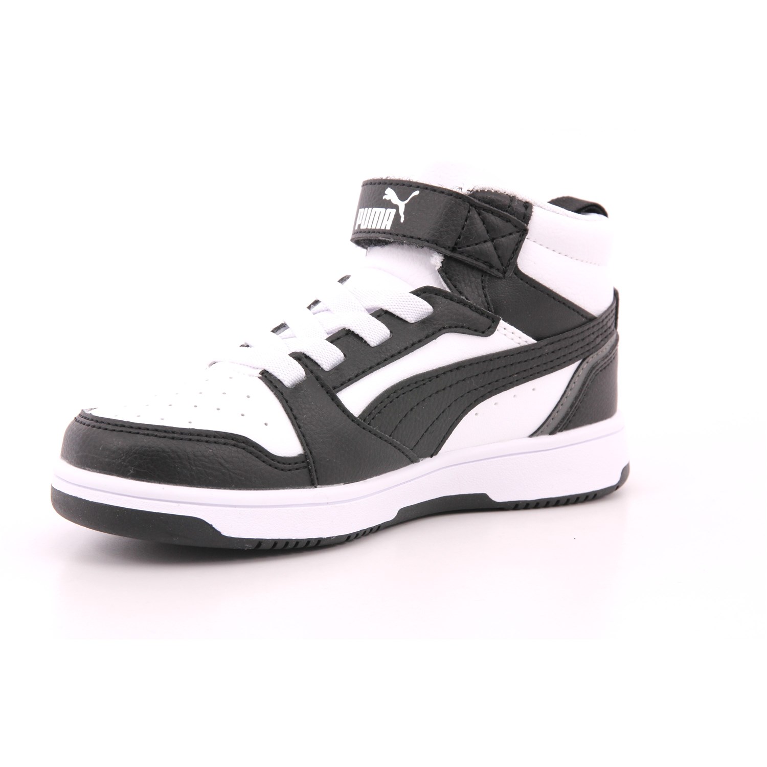 Scarpa Strappi + Elastico Puma Bambino Bianco/nero Scarpa Strappi + Elastico Puma Bambino Bianco/nero Scarpe 1418 - 39383201