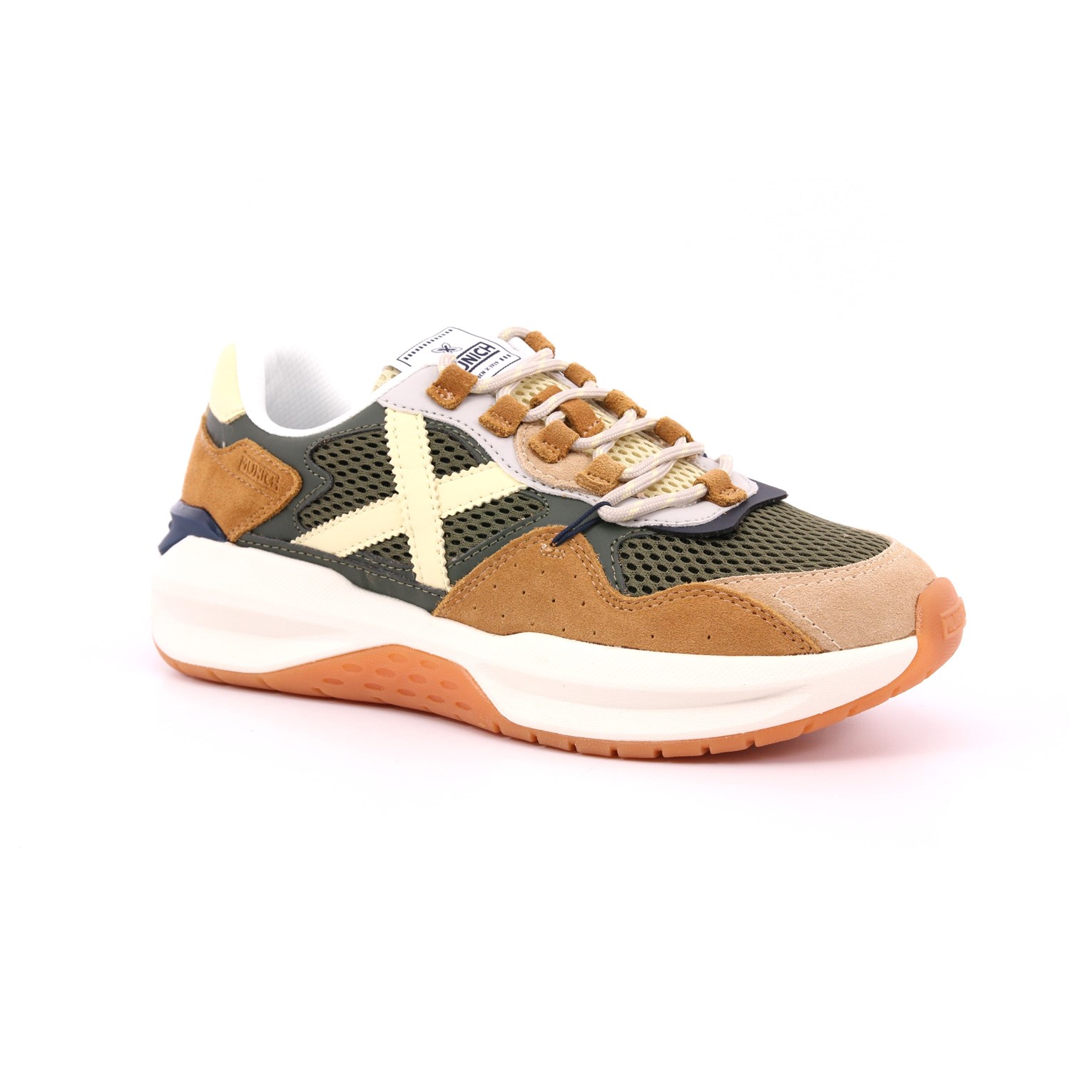 Scarpa Allacciata Munich Uomo Verde Militare Scarpa Allacciata Munich Uomo Verde Militare Scarpe 205 - 8097006