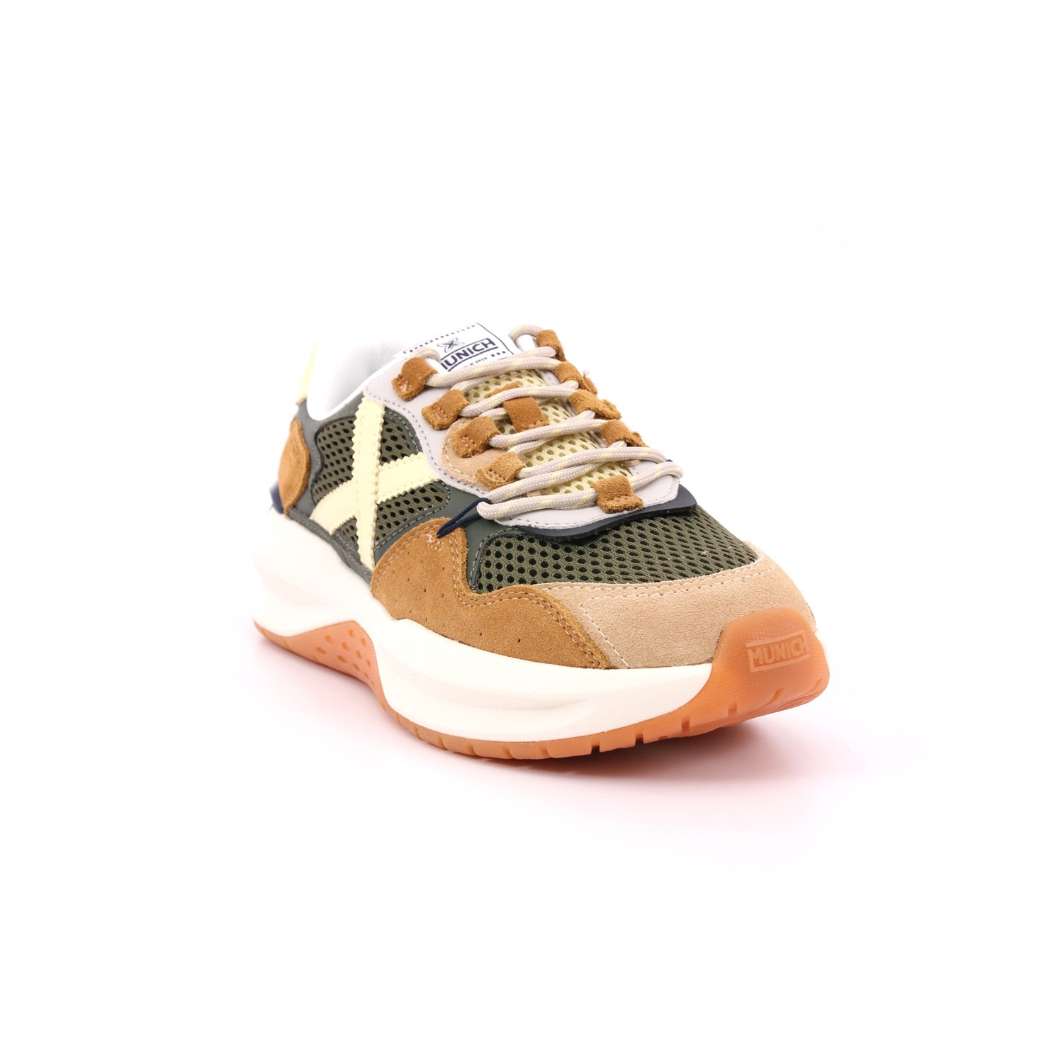 Scarpa Allacciata Munich Uomo Verde Militare Scarpa Allacciata Munich Uomo Verde Militare Scarpe 205 - 8097006