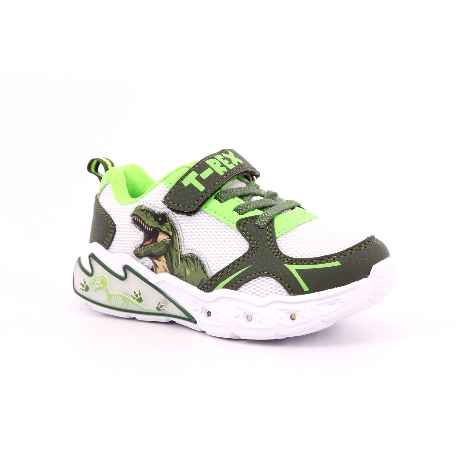 Scarpa Strappi + Elastico Dinosauro Bambino Verde Scarpa Strappi + Elastico Dinosauro Bambino Verde Scarpe 15 - S8020125T