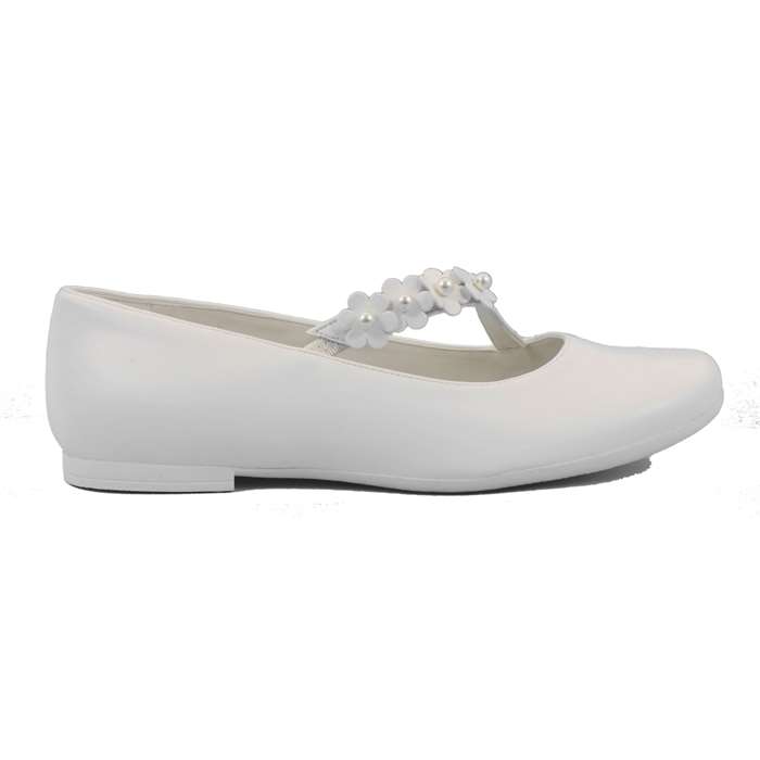 Ballerina Cerimonia Violetta Bambina Bianco  Scarpe 19 - 614