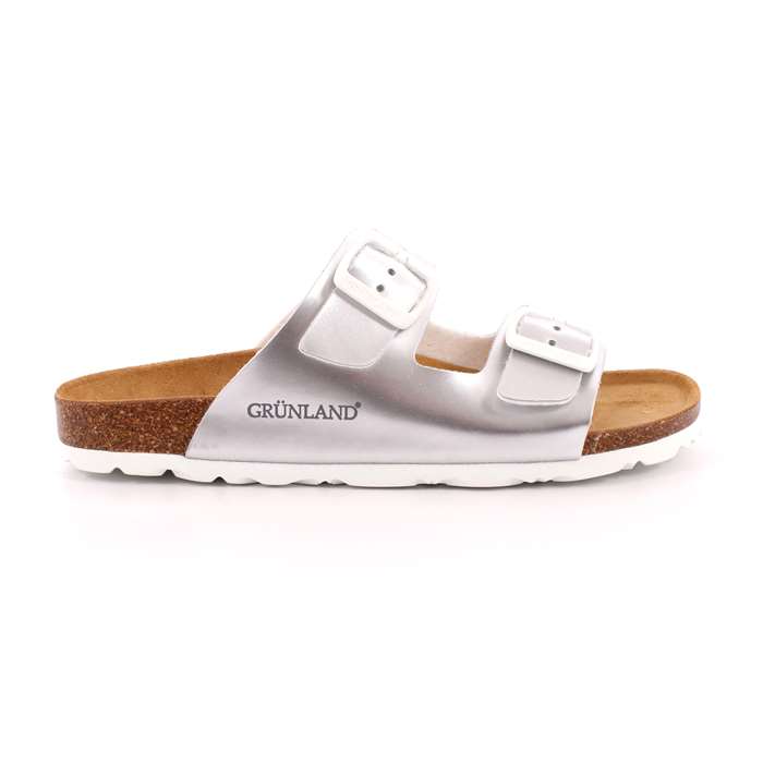 Ciabatte Grunland Bambina Argento  Scarpe 244 - CB1462