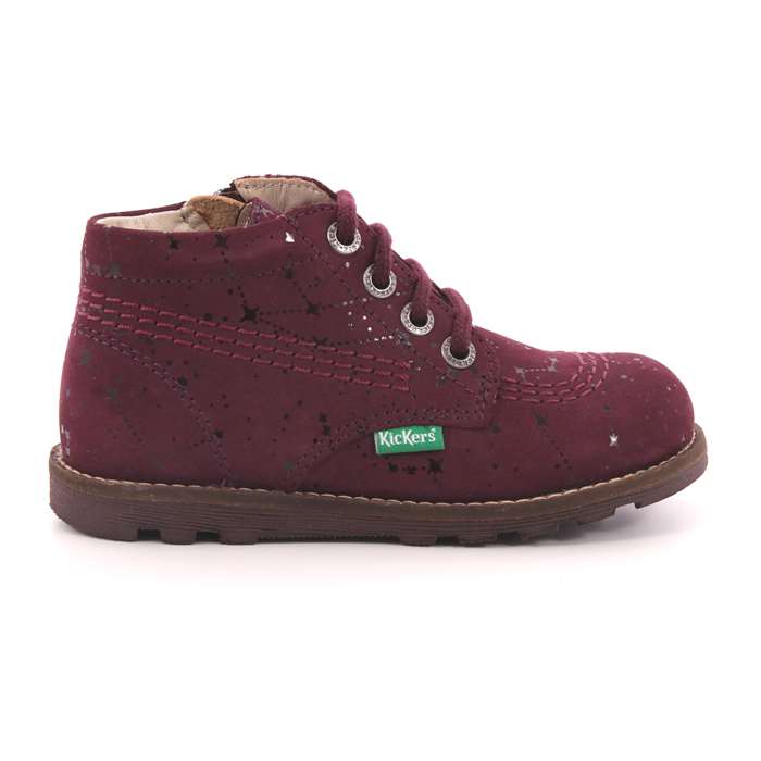 Scarpa Allacciata Kickers Bambina Bordeaux  Scarpe 5 - 654231-10