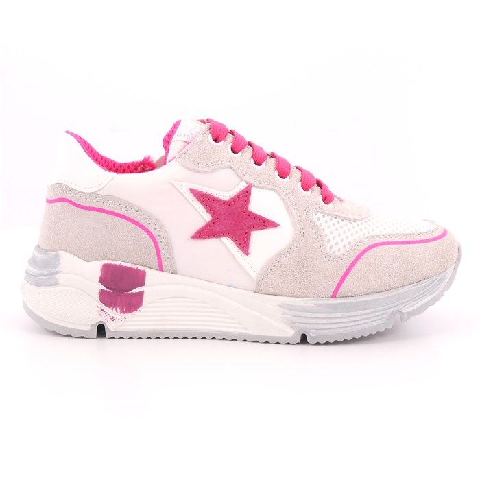 Scarpa Allacciata Asso Bambina Bianco  Scarpe 359 - AG-5503A