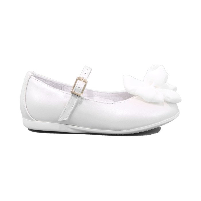 Ballerina Cerimonia Gorgino Bambina Bianco  Scarpe 28 - P2076