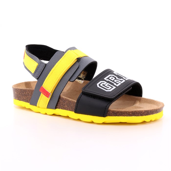 Grunland Sandalo Grigio/giallo