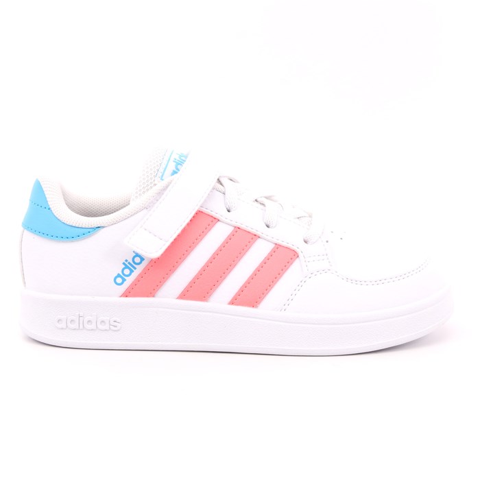 Scarpa Strappi + Elastico Adidas Bambina Bianco  Scarpe 938 - GY6016