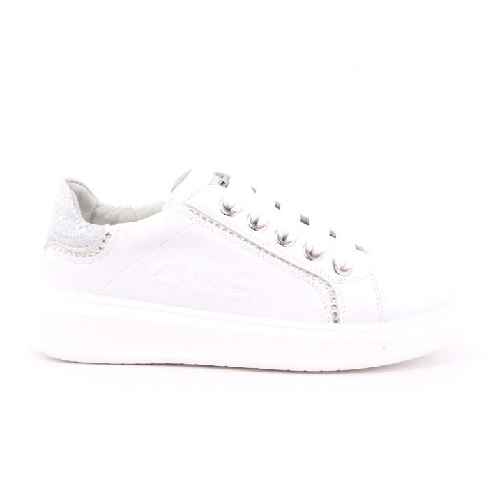 Scarpa Allacciata Paciotti 4us Bambina Bianco  Scarpe 13 - 41001A