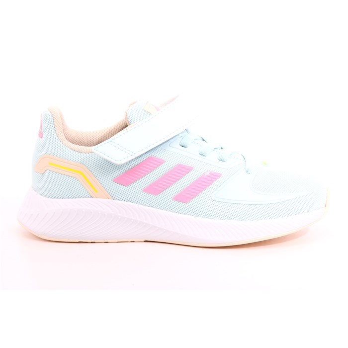 Scarpa Strappi + Elastico Adidas Bambina Celeste  Scarpe 1012 - HR1398