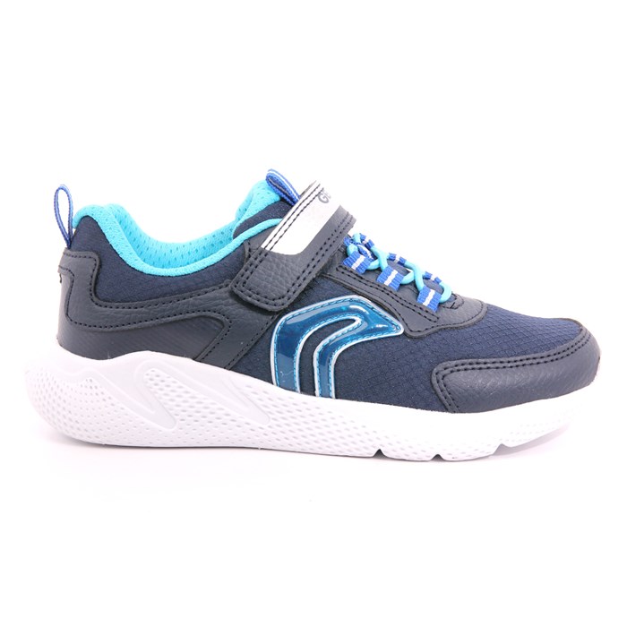 Scarpa Strappi + Elastico Geox Bambino Blu  Scarpe 451 - J25GBB