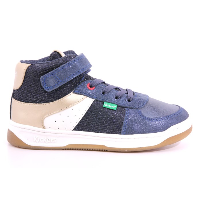 Scarpa Strappi + Elastico Kickers Bambina Blu  Scarpe 32 - 910870