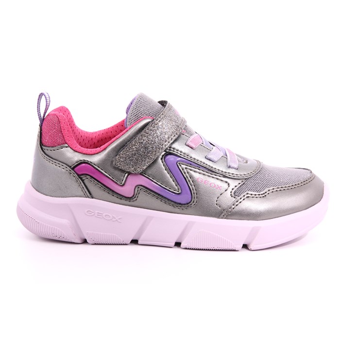 Scarpa Strappi + Elastico Geox Bambina Argento  Scarpe 465 - J16DLA