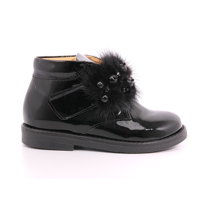 Scarpa Strappi Platis Bambina Nero  Scarpe 17 - P2326