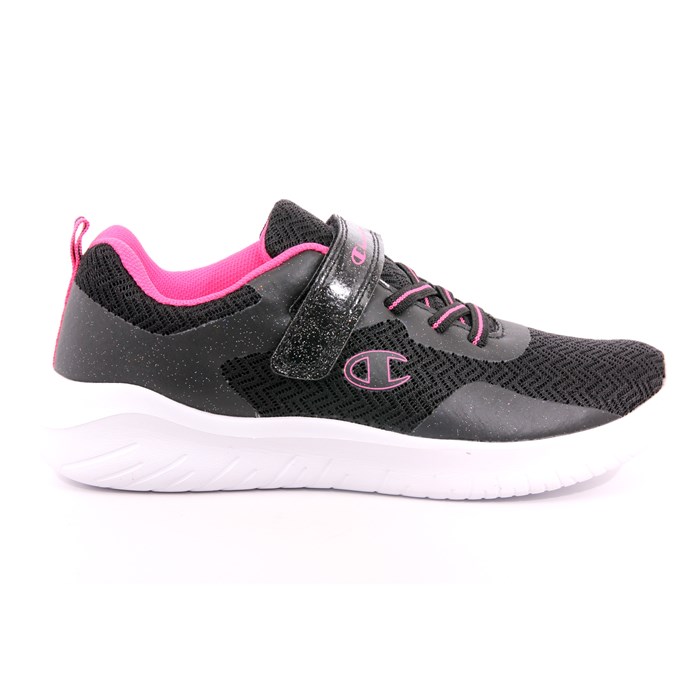 Scarpa Strappi + Elastico Champion Bambina Nero  Scarpe 979 - S32532