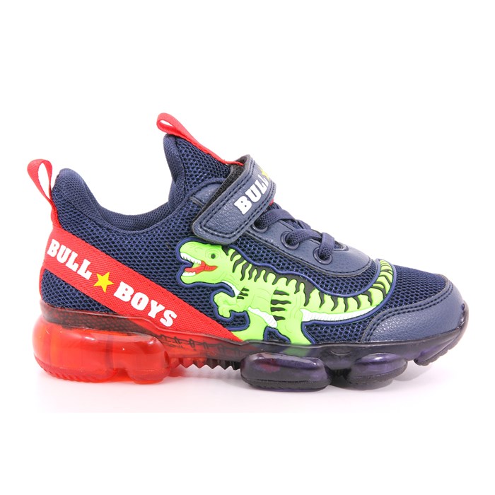 Scarpa Strappi + Elastico Bull Boys Bambino Blu  Scarpe 22 - DNAL2130