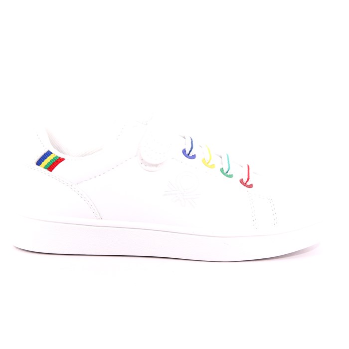Scarpa Strappi + Elastico Benetton Bambino Bianco  Scarpe 1 - BTK314006