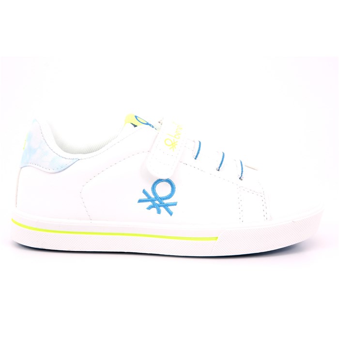 Scarpa Strappi + Elastico Benetton Bambino Bianco  Scarpe 3 - BTK314600