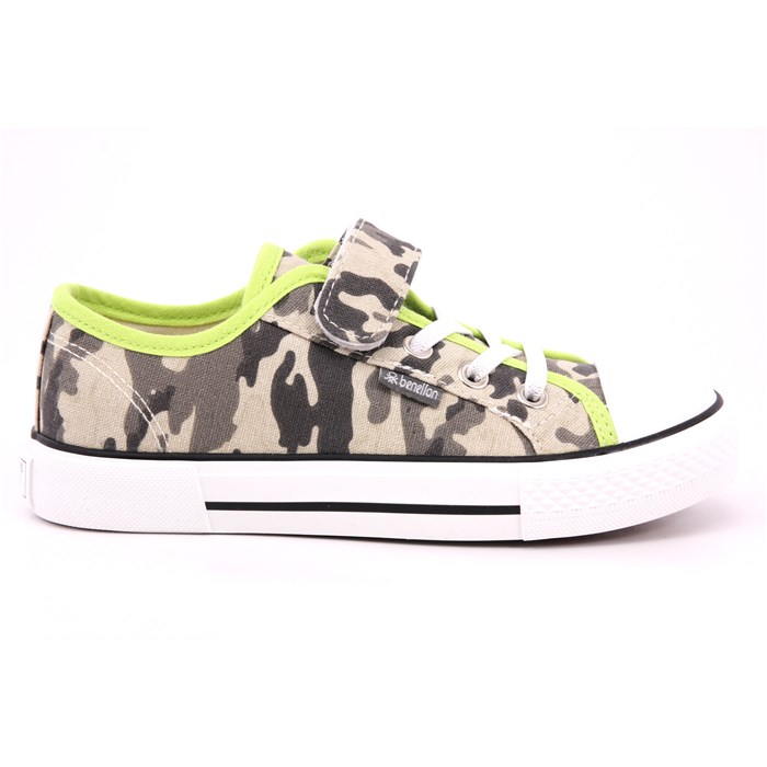 Scarpa Strappi + Elastico Benetton Bambino Camuflage  Scarpe 8 - BTK310403