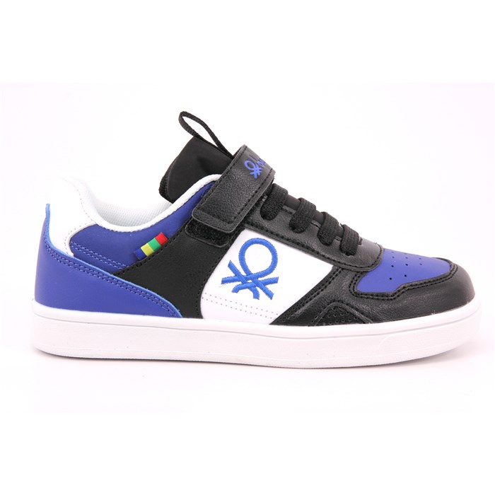 Scarpa Strappi + Elastico Benetton Bambino Nero/azzurro  Scarpe 10 - BTK314107