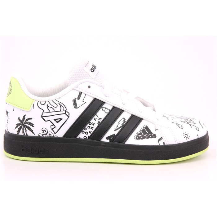 Scarpa Allacciata Adidas Bambino Bianco  Scarpe 1172 - IG4853