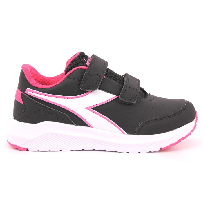 Scarpa Strappi + Elastico Diadora Bambina Nero  Scarpe 451 - 101.179549