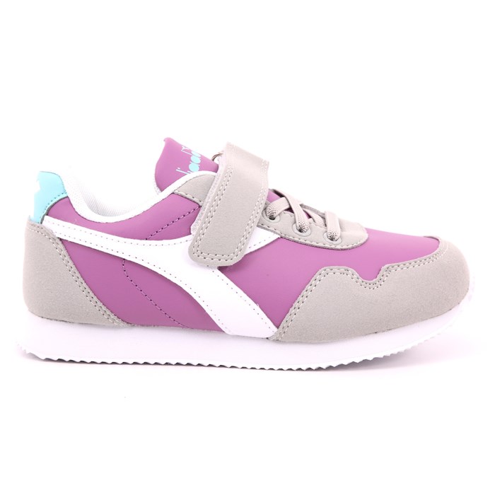 Scarpa Strappi + Elastico Diadora Bambina Viola  Scarpe 458 - 101.179734