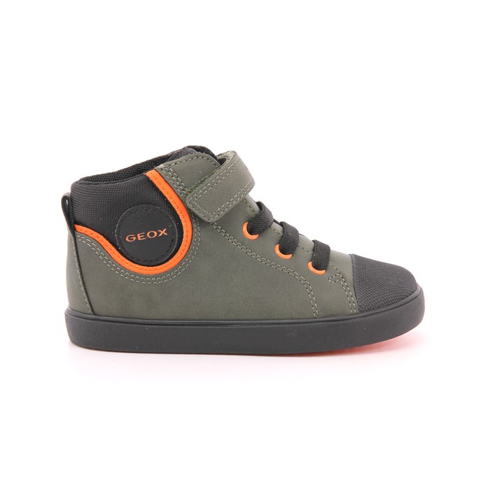 Scarpa Strappi + Elastico Geox Bambino Verde Militare  Scarpe 504 - B361NB