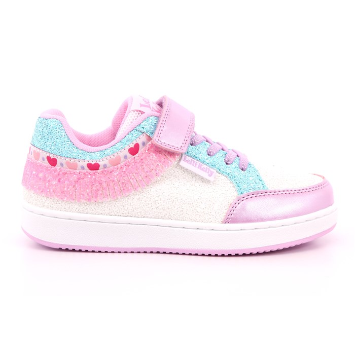 Scarpa Strappi + Elastico Lelli Kelly Bambina Bianco/rosa  Scarpe 464 - LKAA8090