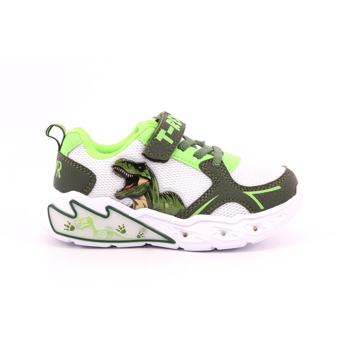 Scarpa Strappi + Elastico Dinosauro Bambino Verde  Scarpe 15 - S8020125T