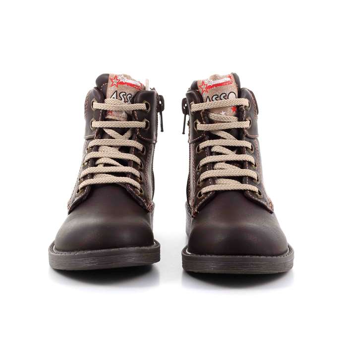 Scarpa Alta Asso Bambino Marrone  Scarpe 35 - 38252