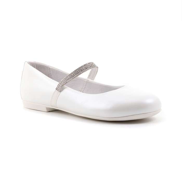Ballerina Cerimonia Mazzarino Bambina Bianco  Scarpe 3 - 30022K-1