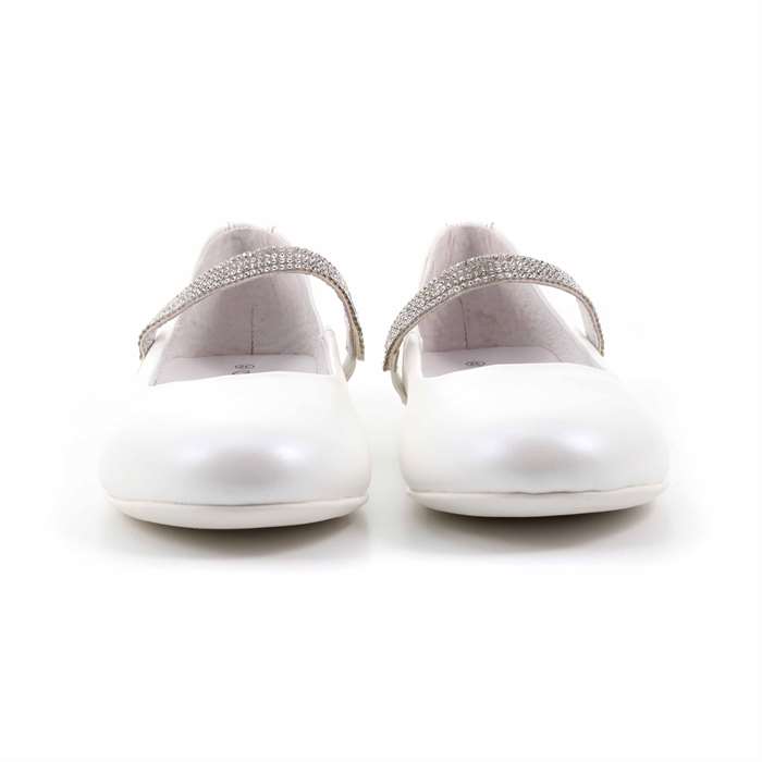 Ballerina Cerimonia Mazzarino Bambina Bianco  Scarpe 3 - 30022K-1