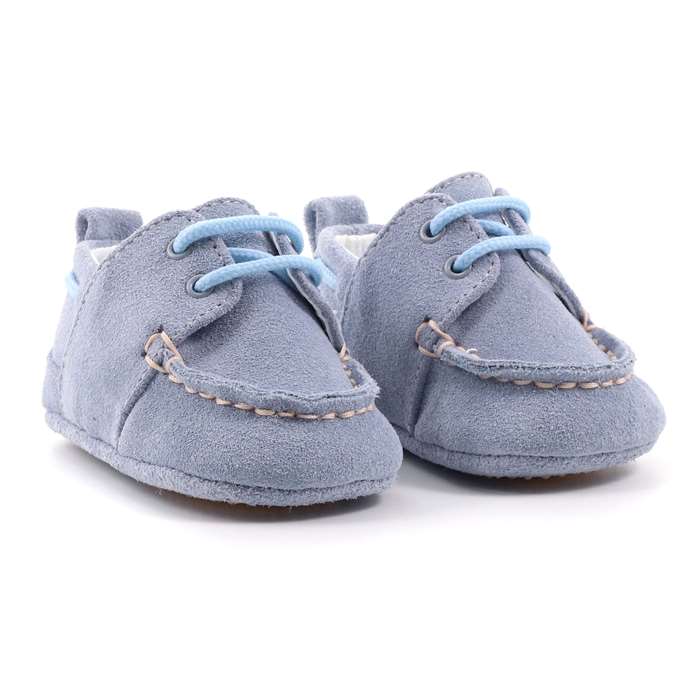 Scarpina Culla Baby Chick Bambino Celeste  Scarpe 16 - 931