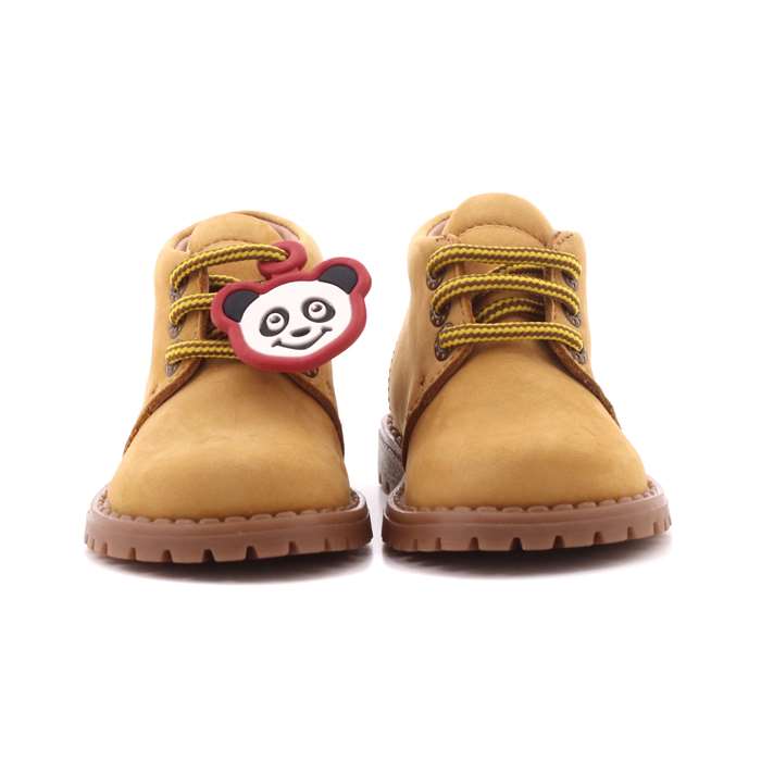 Scarpa Allacciata Panda Bambino Giallo Ocra  Scarpe 3 - 1746 06